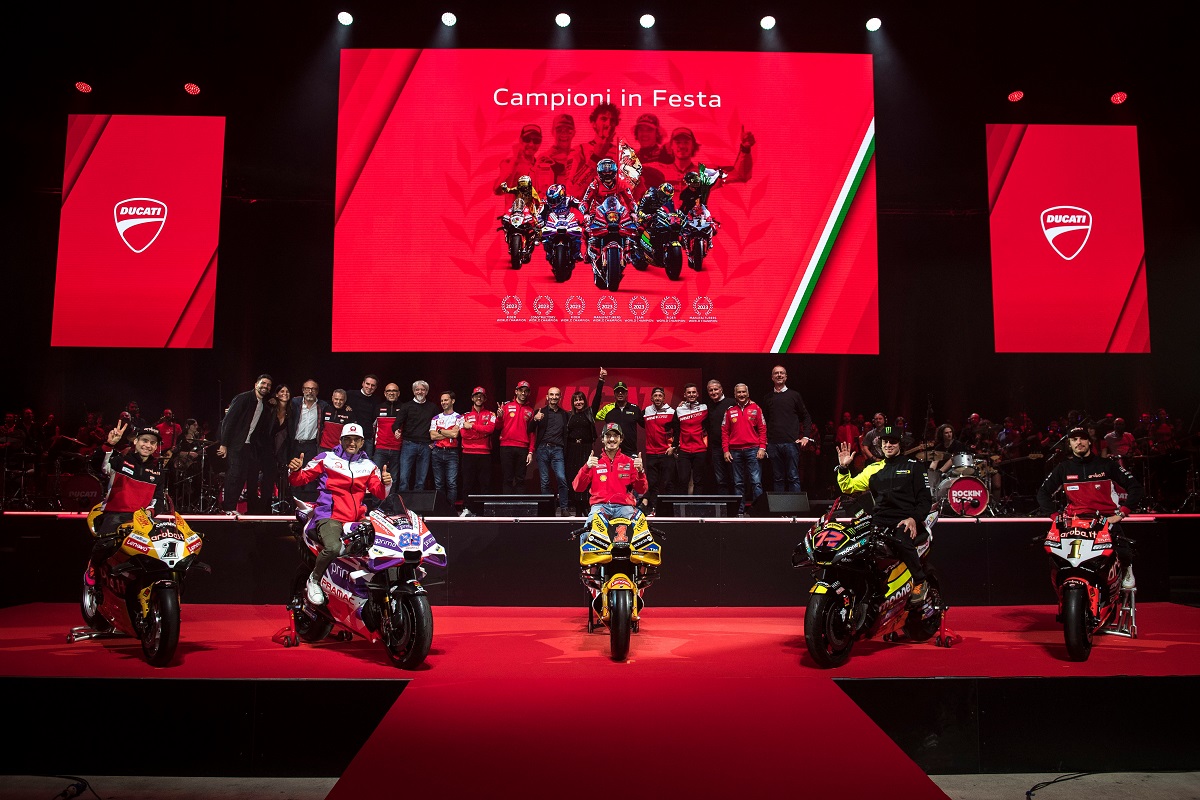 Ducati leva ao rubro a Unipol Arena em Bolonha com a celebração “Campioni in Festa”