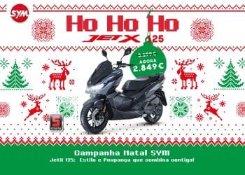O Natal está aí e a oferta é da SYM: JETX 125 em promoção