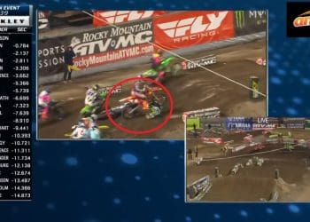 Vídeo: Eli Tomac atropelado na corrida principal do AMA 450SX em Ananheim