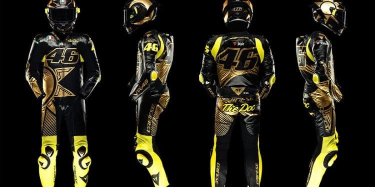 Dainese comemora 46 anos de Valentino Rossi com capacete e fato especiais