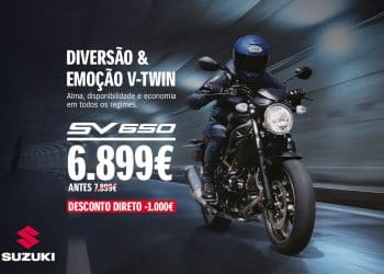 Suzuki com campanha promocional para a SV650, em desconto direto de 1000€