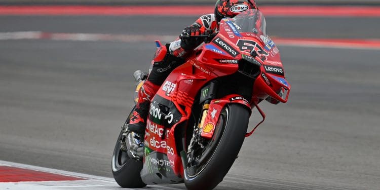 Pecco Bagnaia celebra ‘primeira ultrapassagem da temporada’ com pódio na Sprint do GP das Américas e lamenta: ‘Cometi alguns erros’
