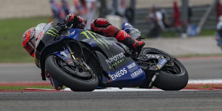 Problemas técnicos dificultaram corrida de Quartararo em Austin: ‘Após cair tive de usar a moto de reserva, que estava diferente’