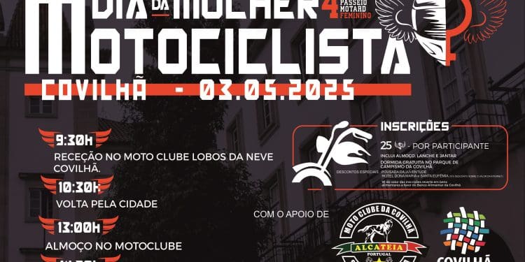 Dia da Mulher Motociclista na Covilhã – Inscrições abertas