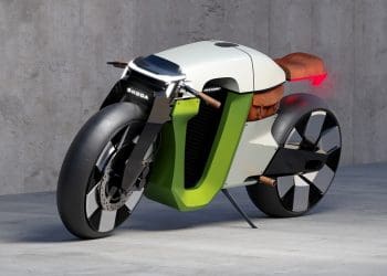 Skoda troca as quatro pelas duas rodas numa café racer futurista: Slavia B Concept