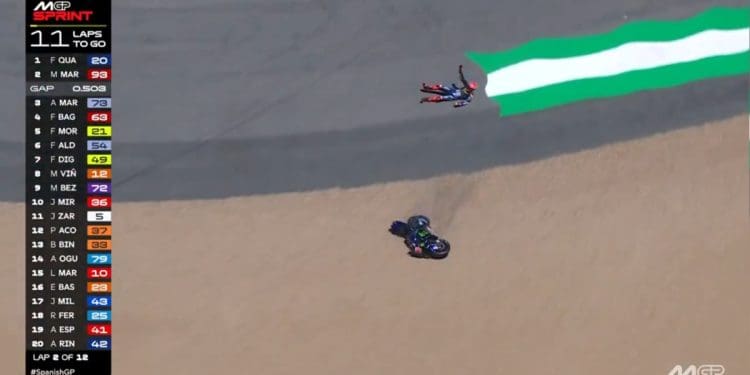 Vídeos: Do sonho ao pesadelo, Fabio Quartararo caiu na corrida Sprint em Jerez