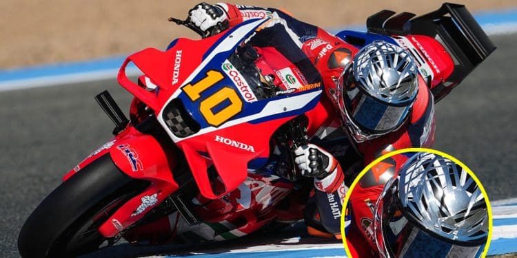 Luca Marini também testou novo capacete em Jerez