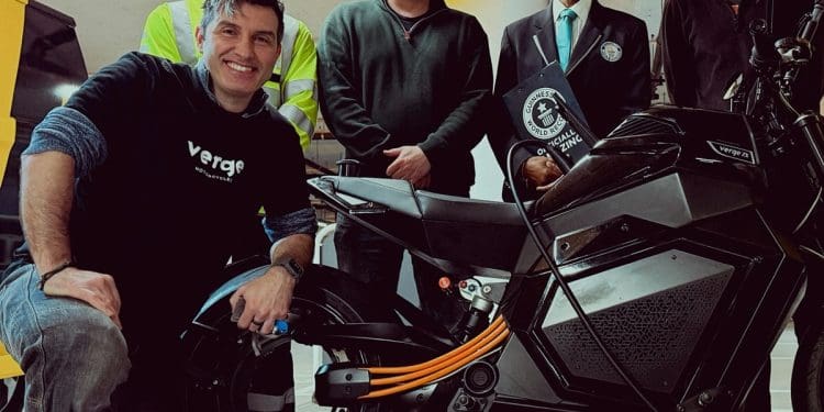 Verge estabeleceu novo recorde mundial do Guinness para uma moto elétrica