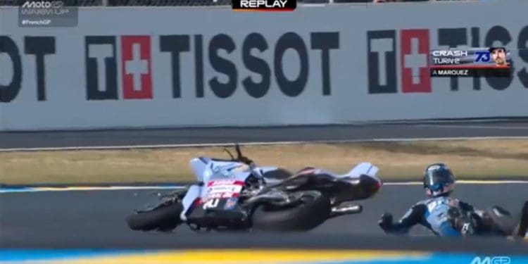 Vídeo: Queda de Álex Márquez terminou warm-up mais cedo em Le Mans