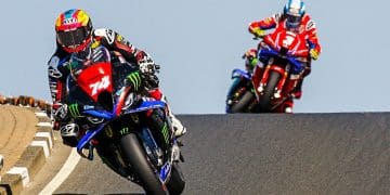 Davey Todd celebrates Superstock triumph at the North West 200