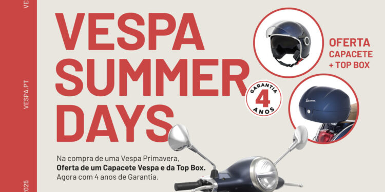 Vespa Primavera com capacete e Top Box incluídos: o Verão nunca foi tão italiano