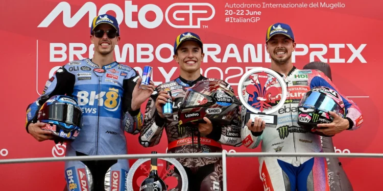 Álex Márquez, Di Giannantonio e o «poker» em Mugello: ‘Pódio totalmente nosso e três equipas representadas em nossa casa’