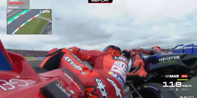 Marc Márquez assume risco calculado no arranque e responsabilidade no toque com Fabio Quartararo: ‘Arrisquei, fui otimista demais’