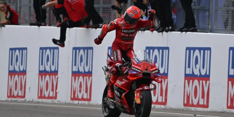 Marc Márquez storms Sachsenring like a tidal wave, seizing ninth victory and 200th race milestone amidst chaos