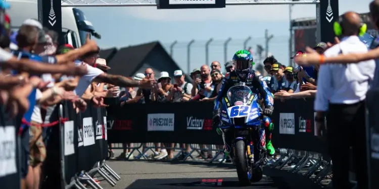 Stefano Manzi rockets to the top at Donington Park, unleashing Yamaha’s fury on rivals and the championship