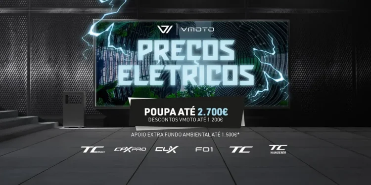 Vmoto lança campanha de incentivos à mobilidade elétrica com poupanças até 2.700€