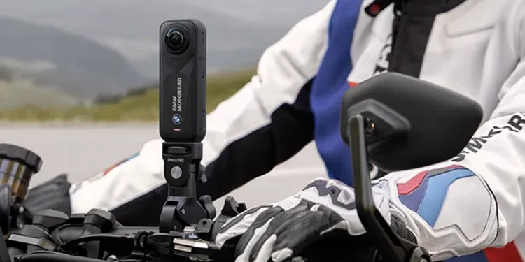 Insta360 e BMW Motorrad lançam câmara X5 com comando remoto compacto e bateria ultrarrápida