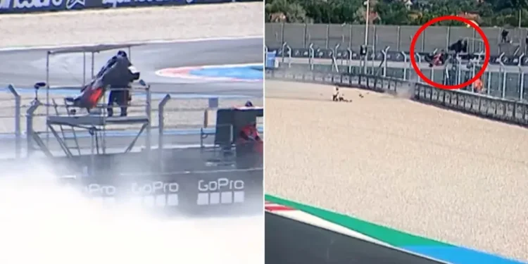 VÍDEO CHOCANTE – Estrela espanhola do MotoGP Pedro Acosta e cameraman sobrevivem a acidente assustador no GP da Hungria, reacendendo debate sobre segurança!