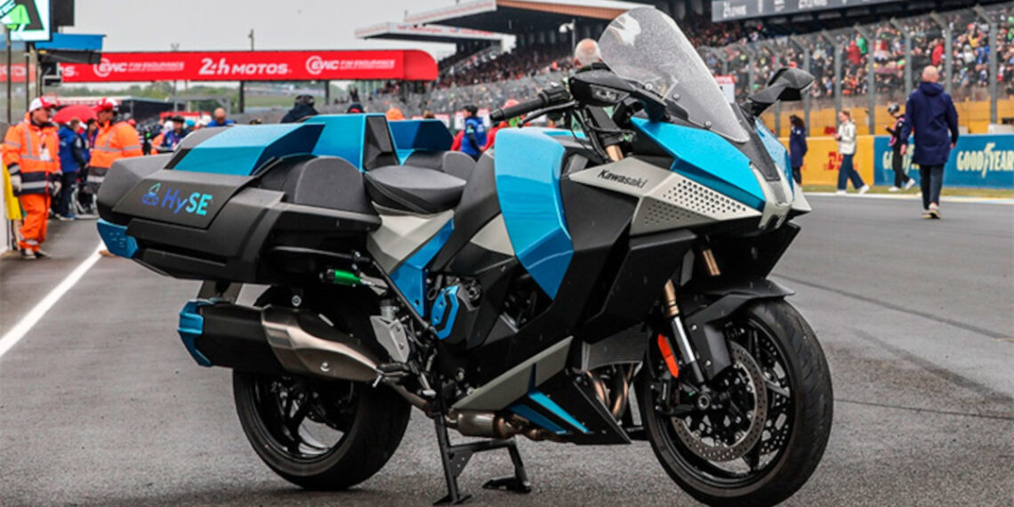 Kawasaki demonstra moto com motor de combustão a hidrogénio