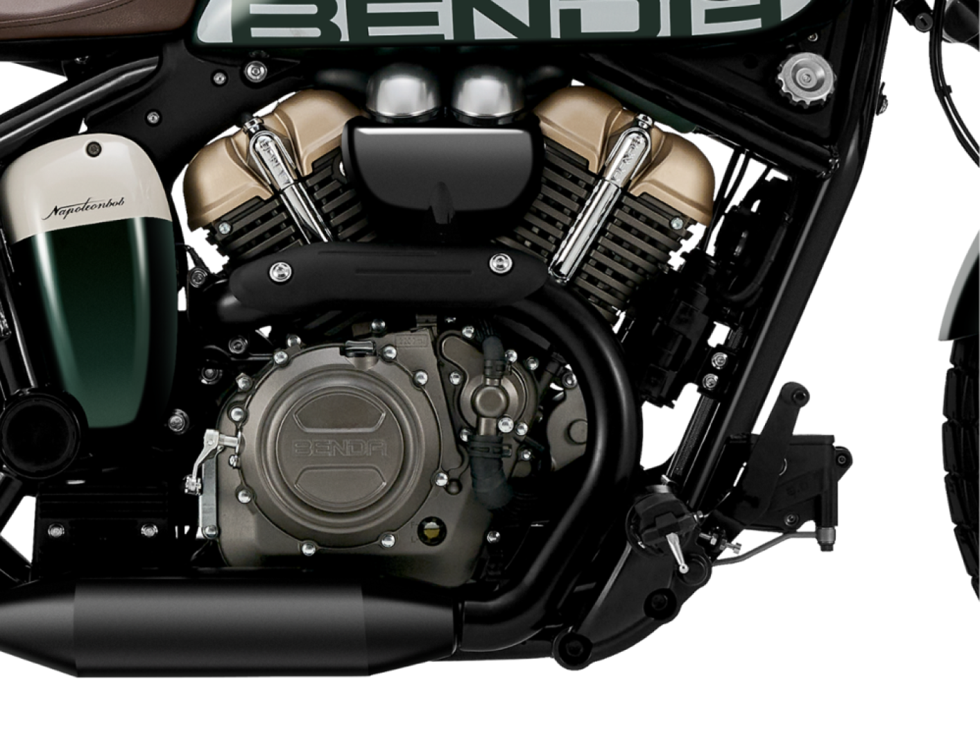 O V-twin a 42 graus da Napoleon Bob 125, o motor que se conduz com a carta A1