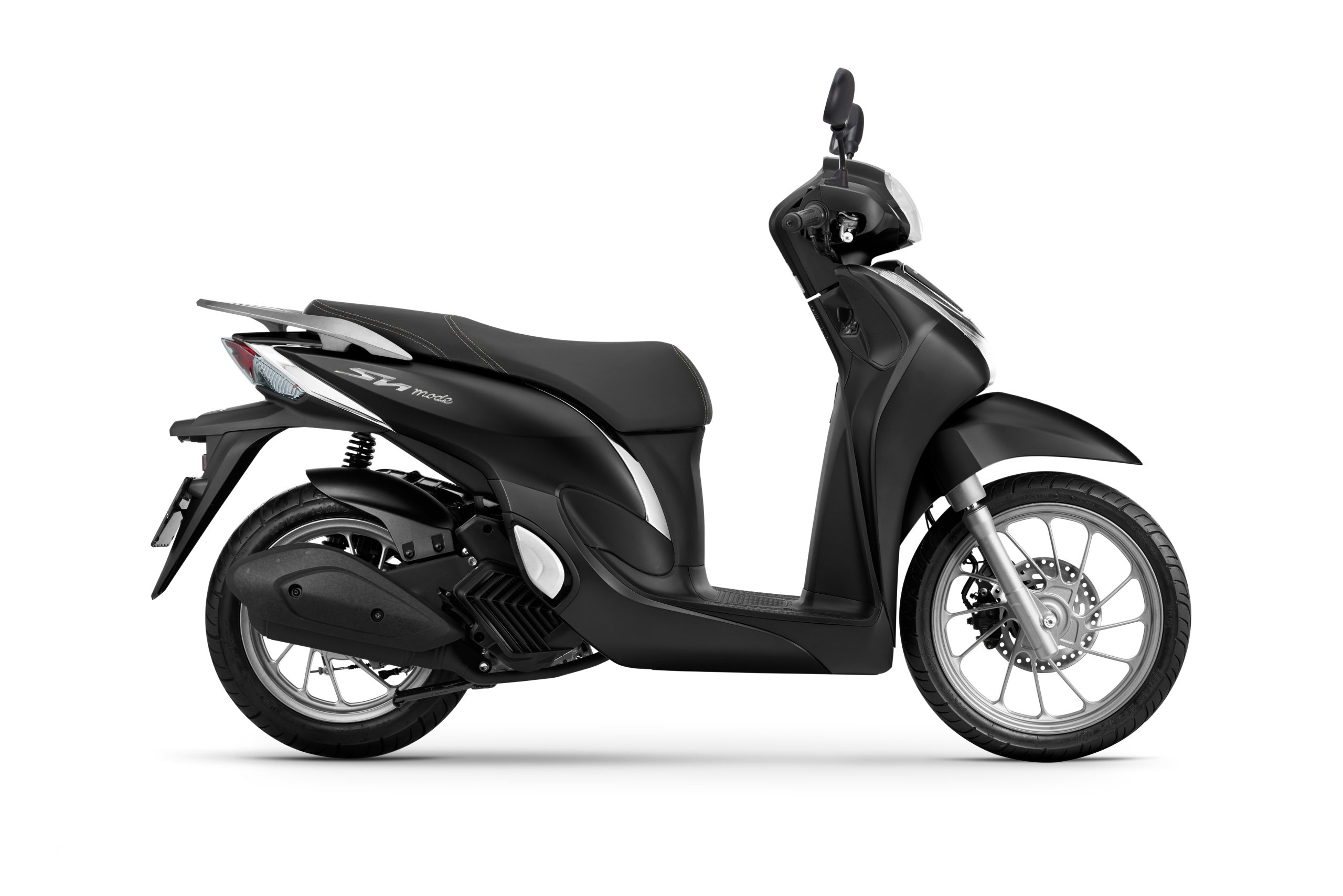 A SH Mode 125 de 2027 em Matt Galaxy Black Metallic, imagem de estúdio da Honda