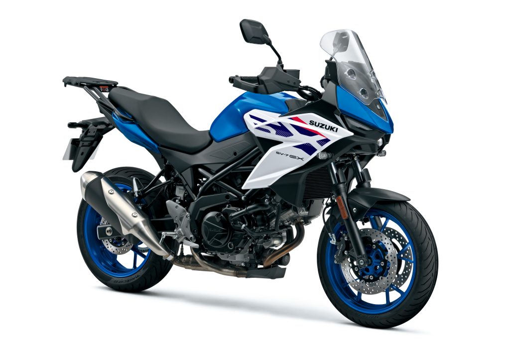 A Suzuki SV-7GX, a crossover que já usa o bicilíndrico em V de 645 cc actualizado.
