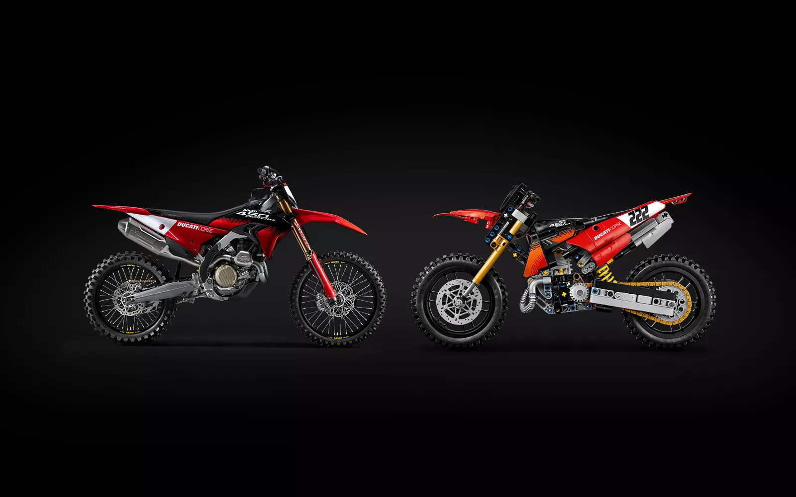 Ducati e LEGO recriam a Desmo450 MX Factory num novo conjunto Technic de 457 peças por 49,99 €