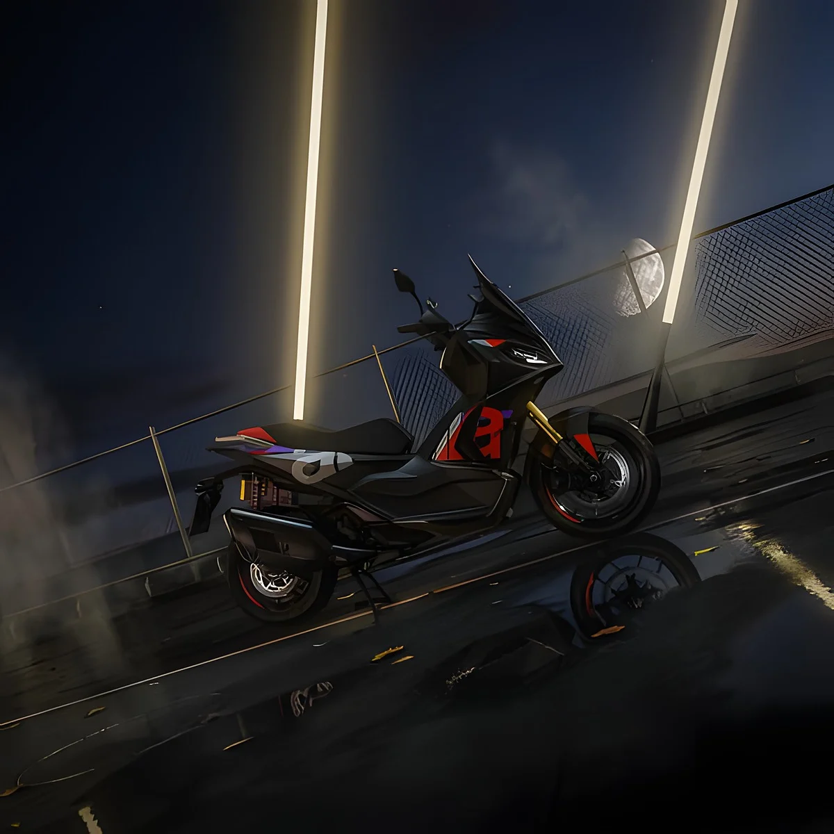 Esta scooter nasce na mesma fábrica da Aprilia RSV4