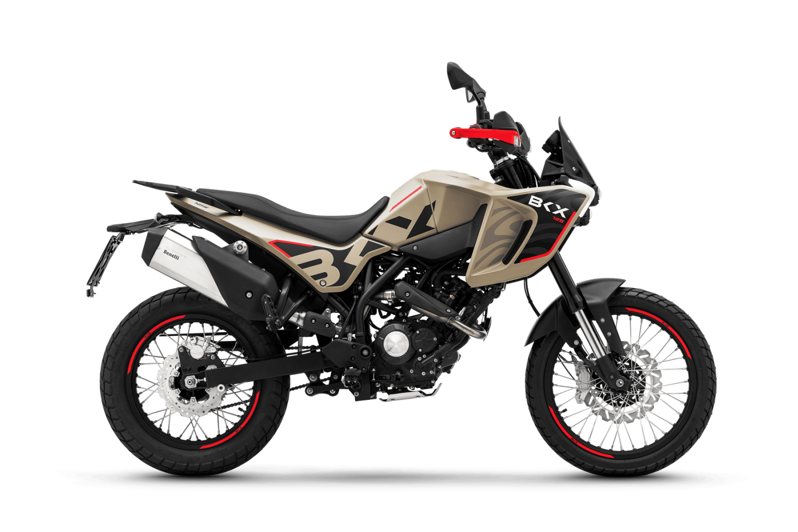 A Benelli BKX 125 na versão atual, antes das atualizações anunciadas para a família BKX.