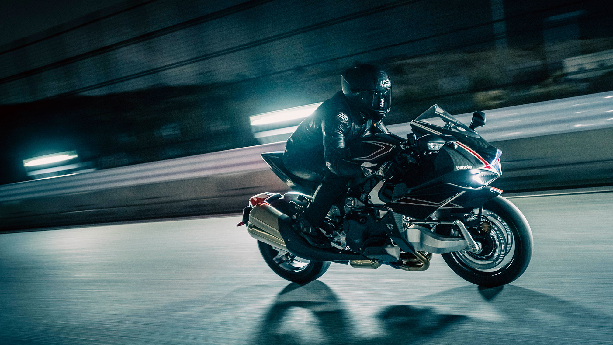 Bimota Tesi H2, numa fotografia oficial da galeria da marca.