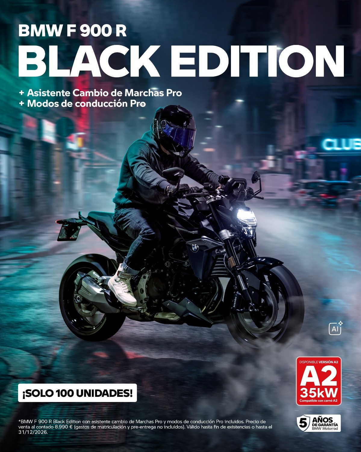 BMW F 900 R Black Edition, edição limitada a 100 unidades, identificada pela BMW no comunicado oficial.