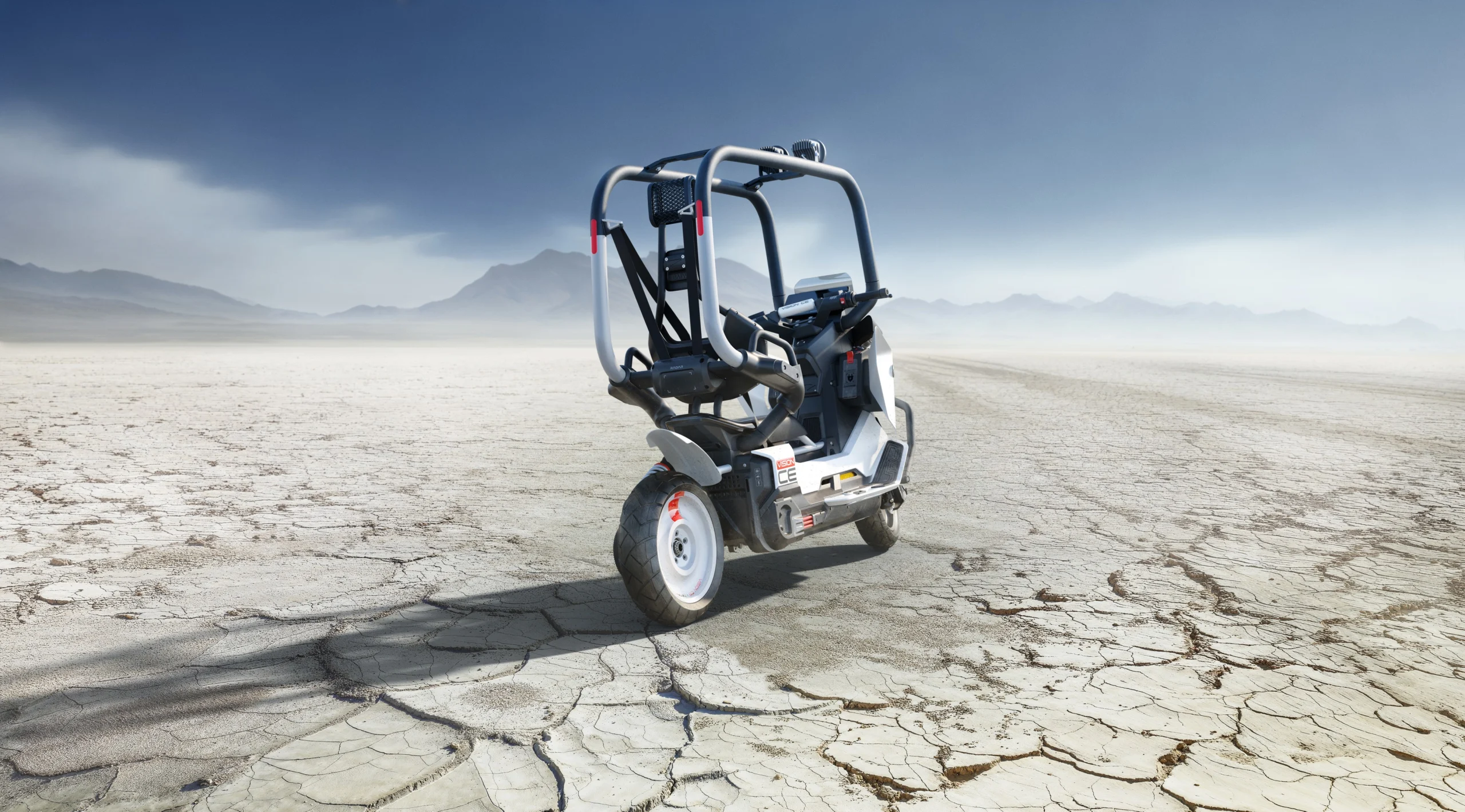 A BMW Motorrad Vision CE, conceito elétrico apresentado em 2025.