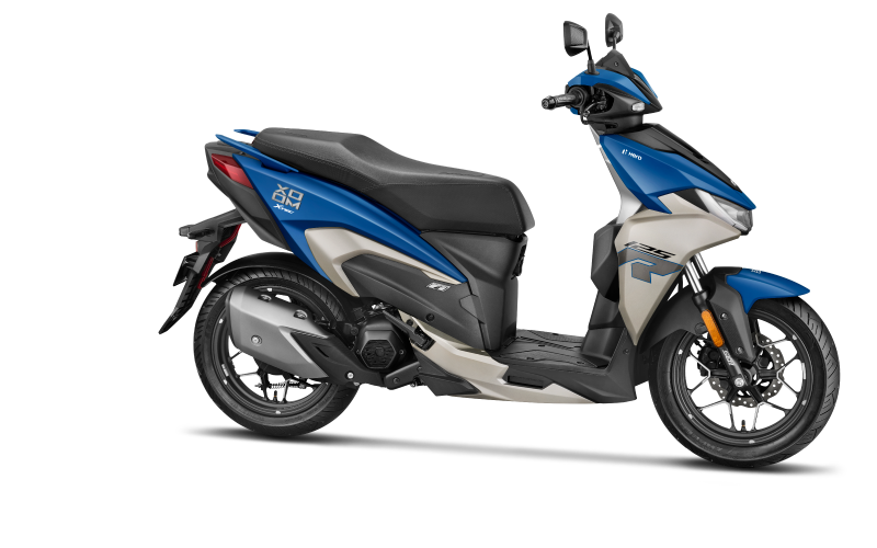 A Hero Xoom 125R vista de outro ângulo, numa imagem oficial da Hero MotoCorp.
