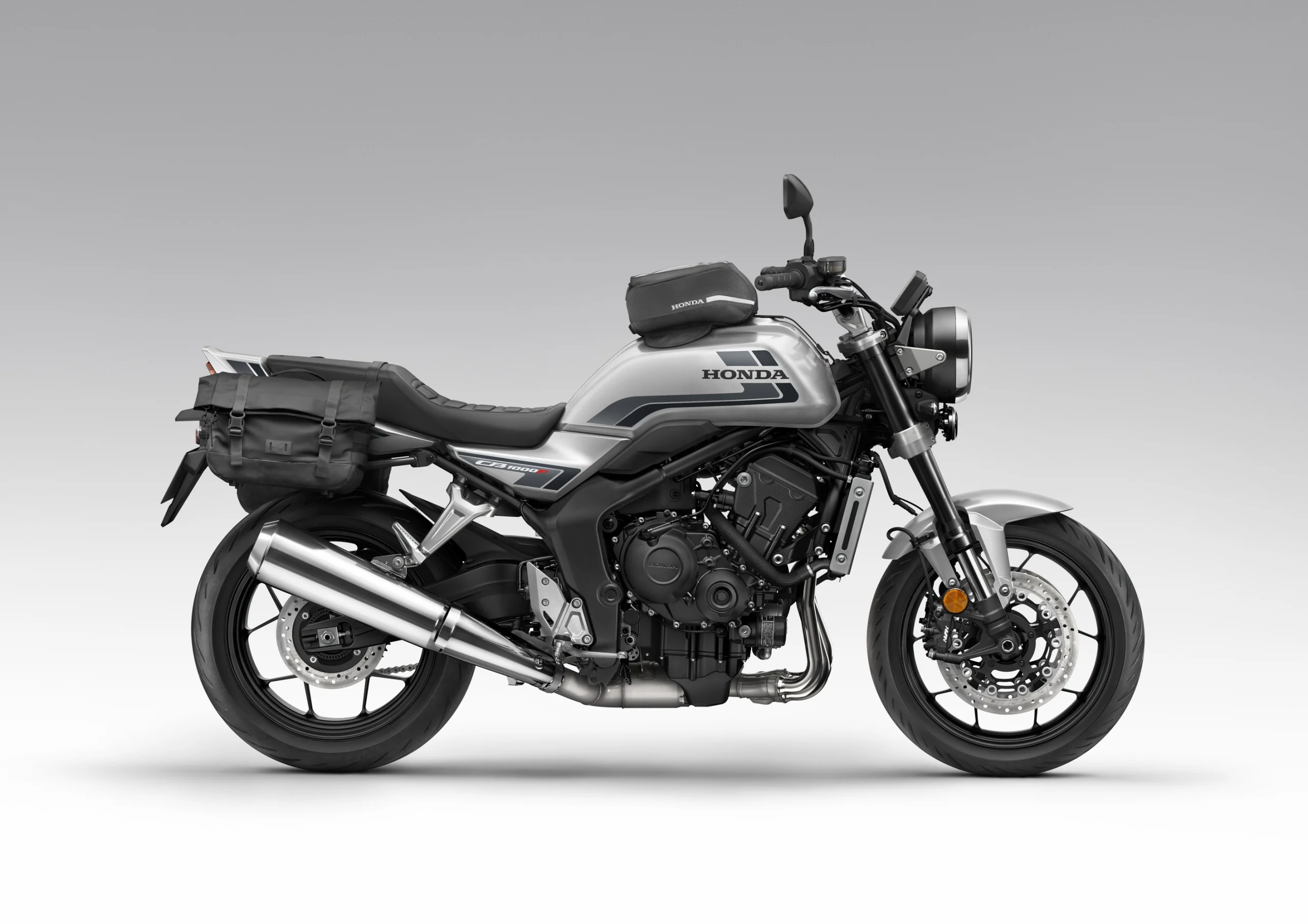 A Honda CB1000F de 2026, numa fotografia oficial da Honda; o detalhe mostrado não está identificado no material consultado.