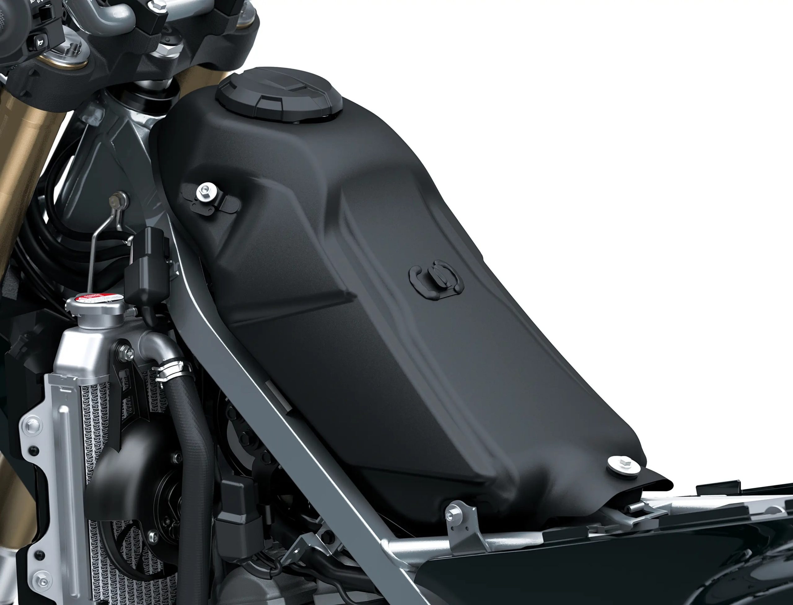 A Kawasaki KLX300 XPL ABS de 2027; a imagem não destaca a instrumentação.