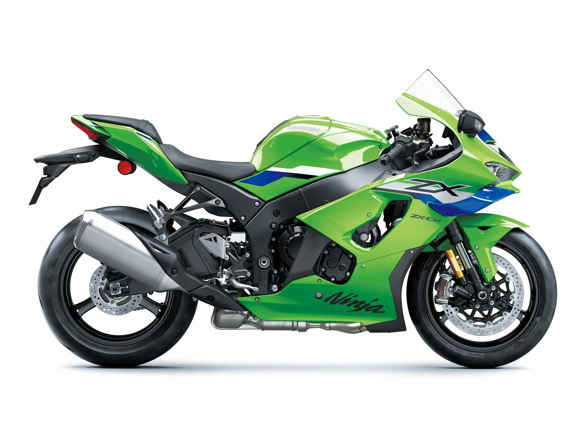 Kawasaki Ninja ZX-10R de 2027, vista traseira, numa fotografia oficial de catálogo; não é a moto da Team Bolliger.