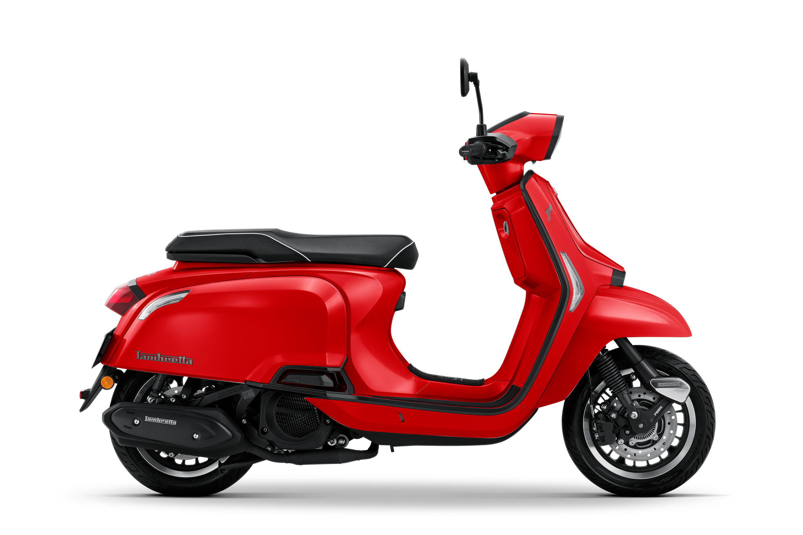 A Lambretta J125 vermelha, na galeria oficial da marca.