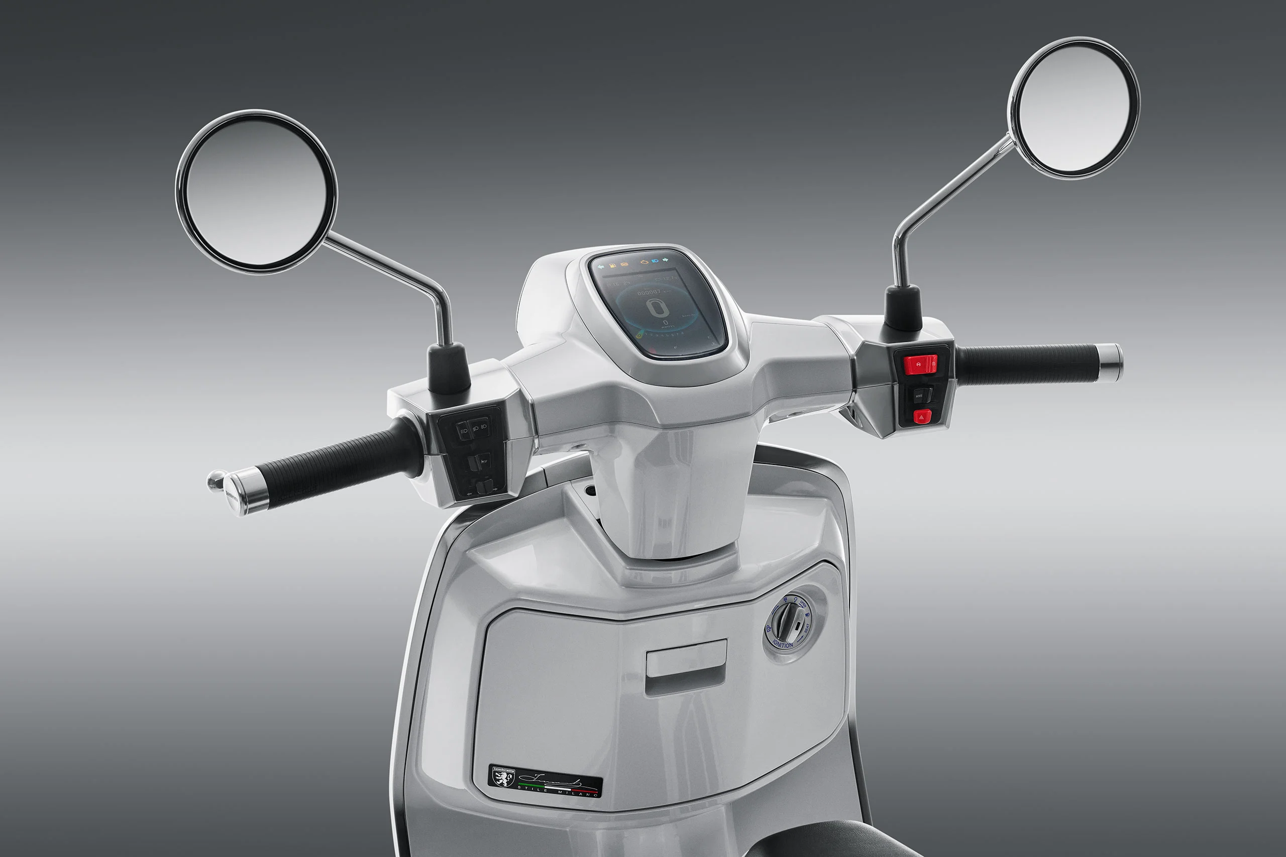 Instrumentação da Lambretta J125, na galeria oficial da marca.