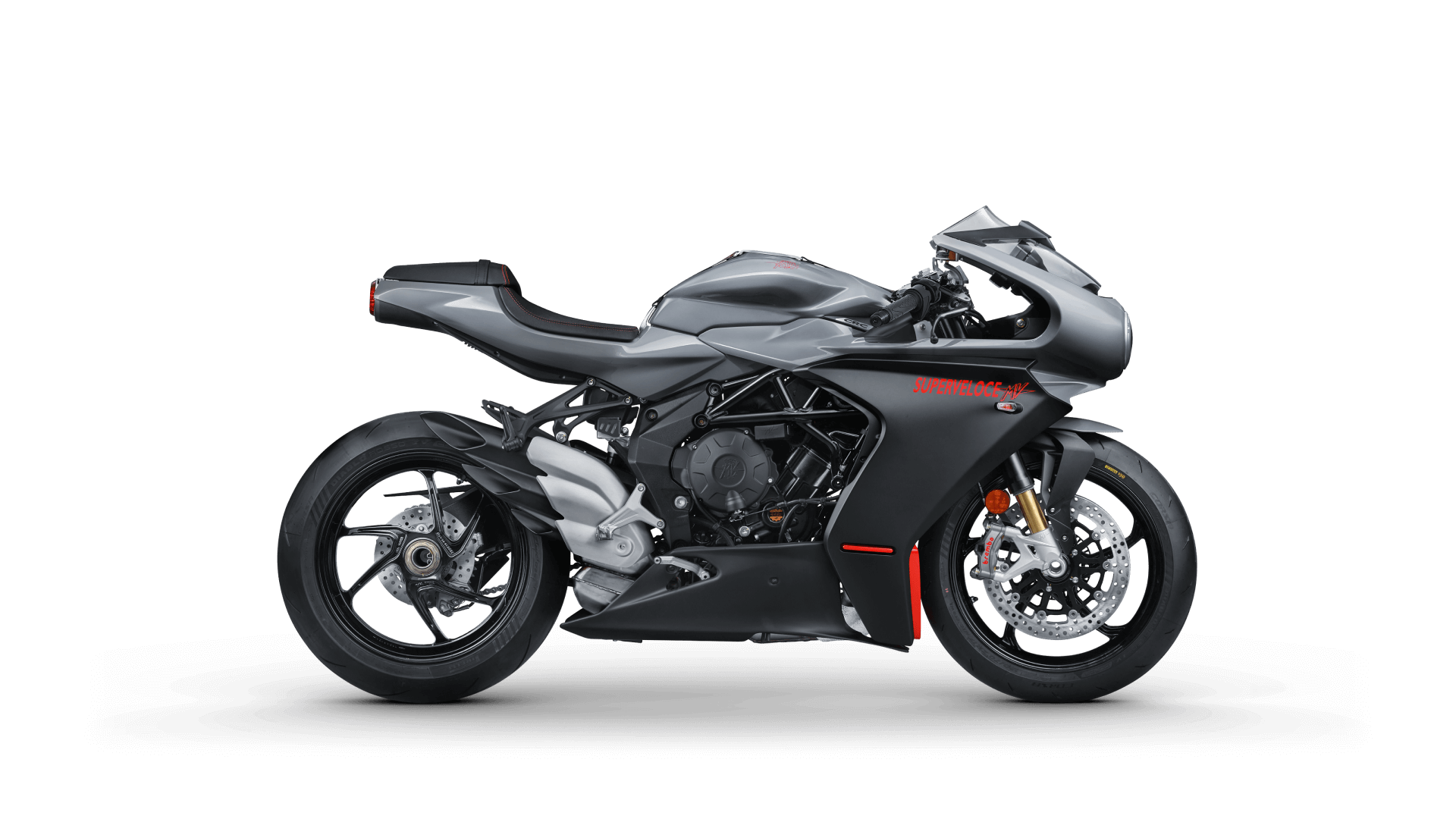 Na imagem, um modelo da MV Agusta, numa fotografia oficial.