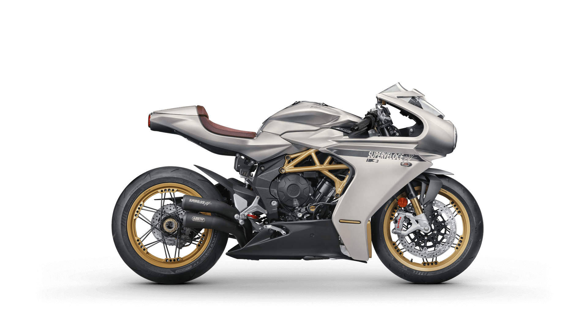 Na imagem, um modelo da MV Agusta, numa fotografia oficial.