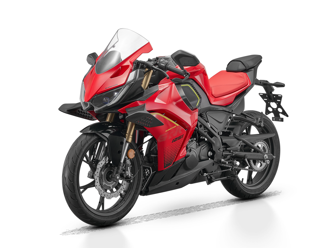 A QJMotor SRK 125RS, numa fotografia oficial do modelo.