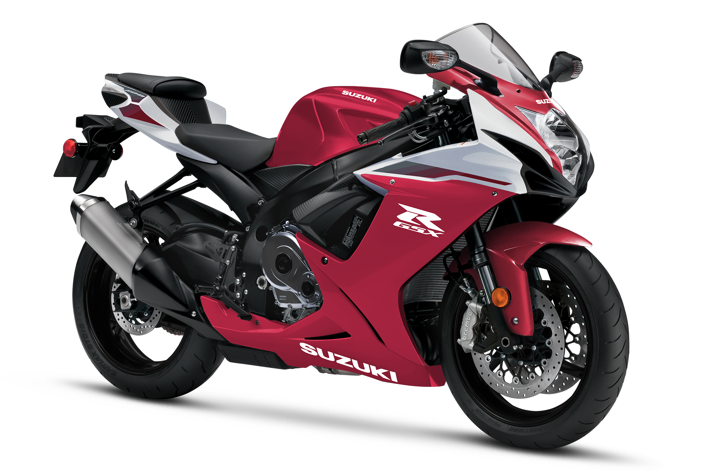A Suzuki GSX-R600 de 2027, vista de três quartos.