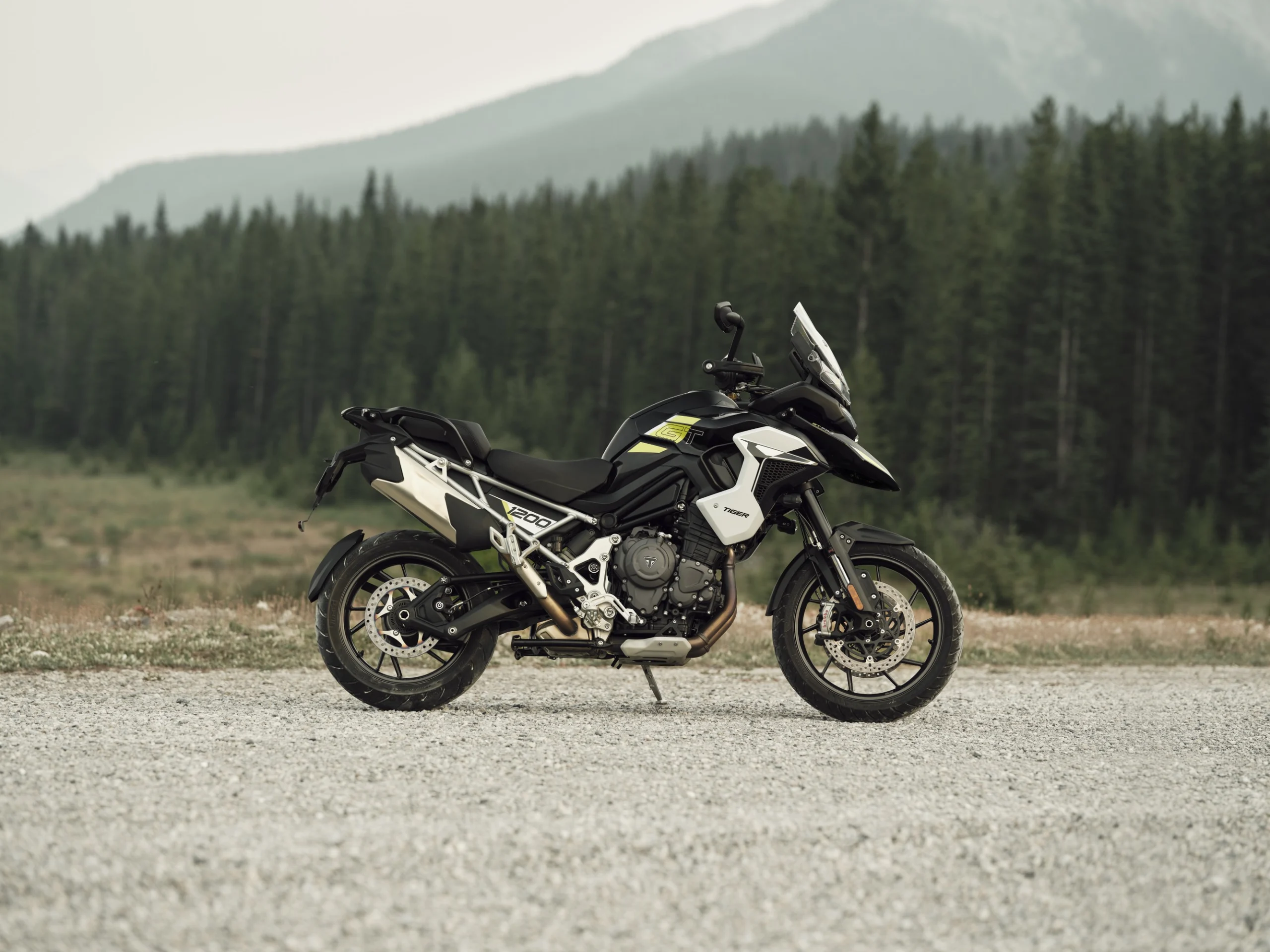 Nas paragens, a Triumph Tiger 1200 GT Pro baixa 30 mm