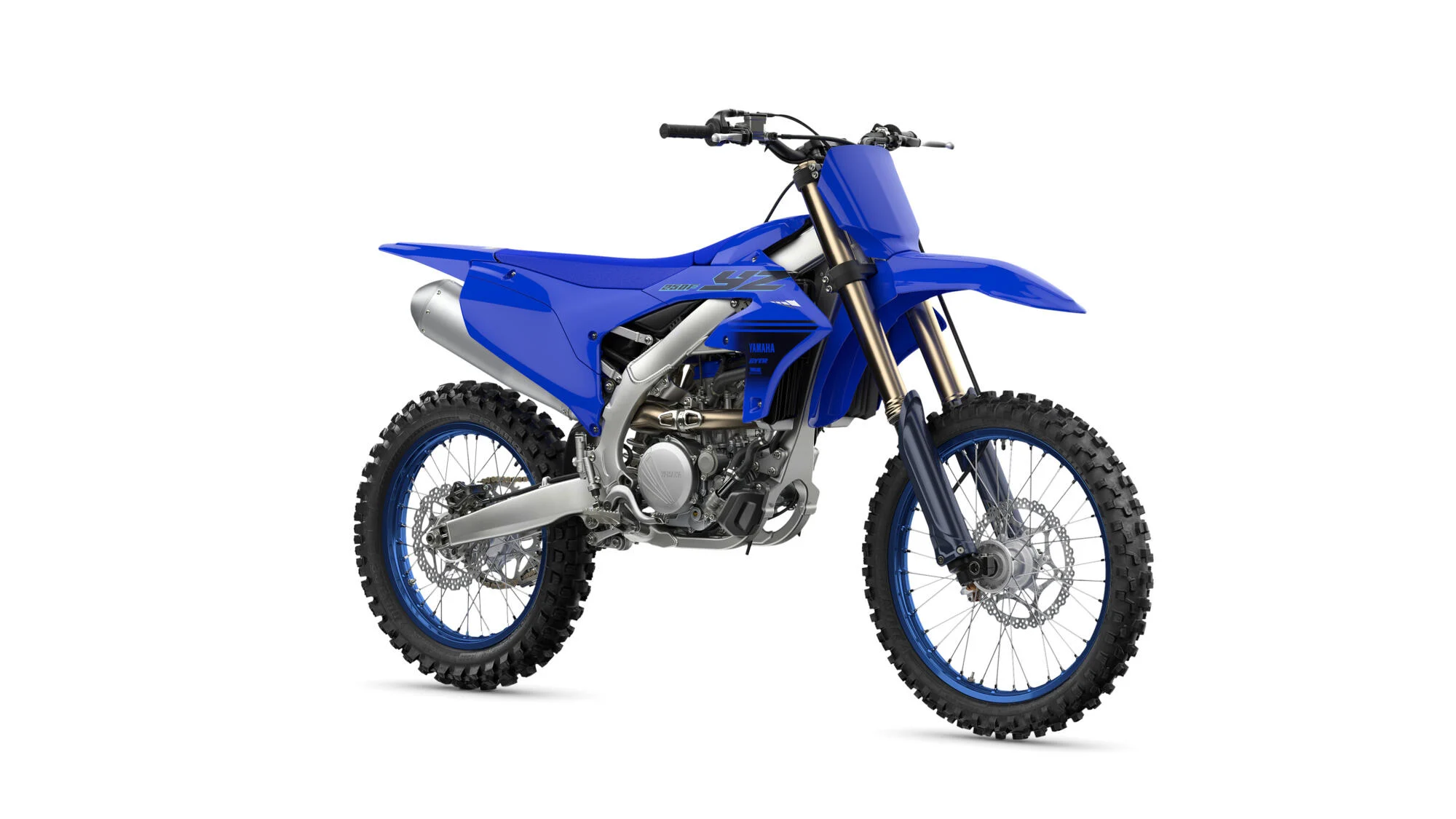 Na imagem, o Yamaha YZ250F, numa fotografia oficial da Yamaha.