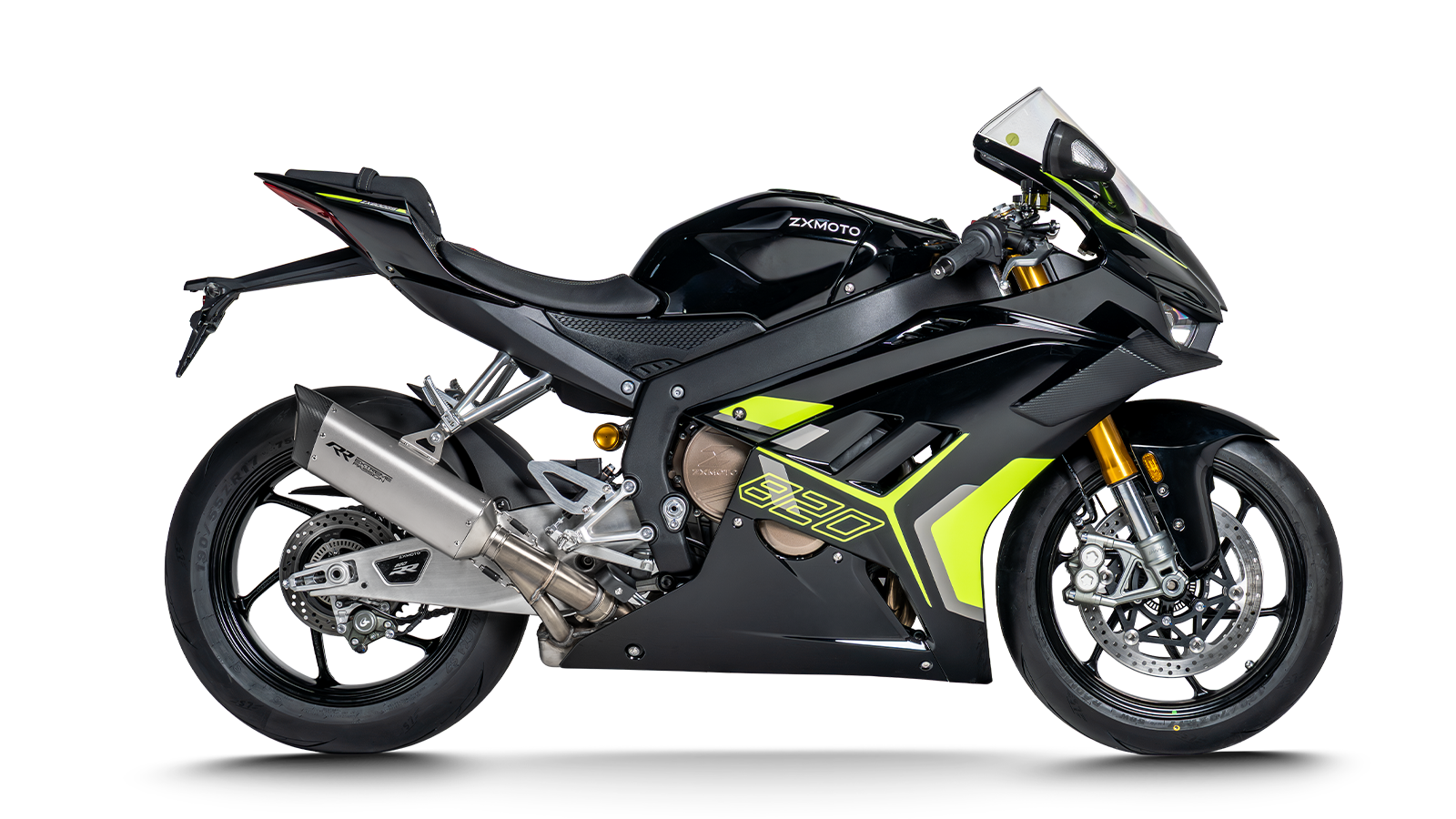 A ZXMOTO 820RR, modelo de estrada da marca. Não é a moto elétrica prevista para 2027.
