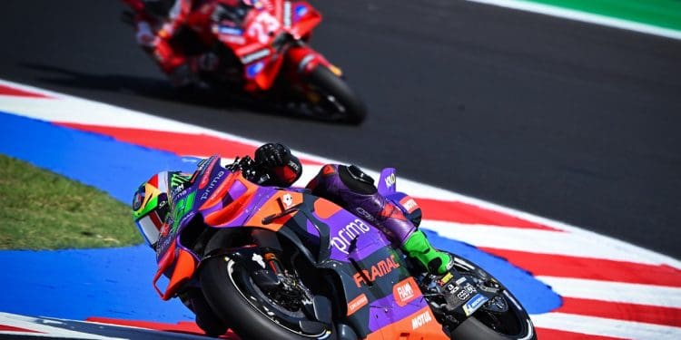 Franco Morbidelli liderou warm-up em Misano; Miguel Oliveira em 17.º