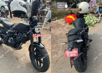 Royal Enfield Guerilla 450 foi novamente observada em testes