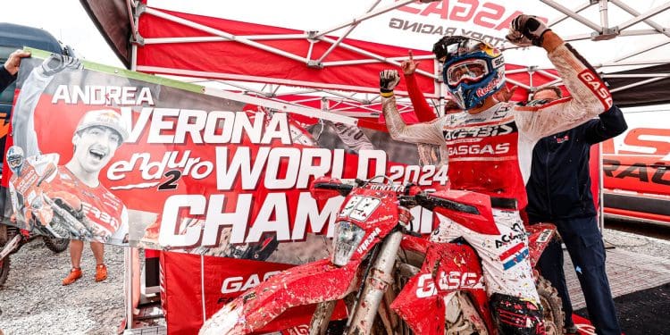 Andrea Verona é campeão do mundo de Enduro E2 com a GASGAS EC 350F 2024