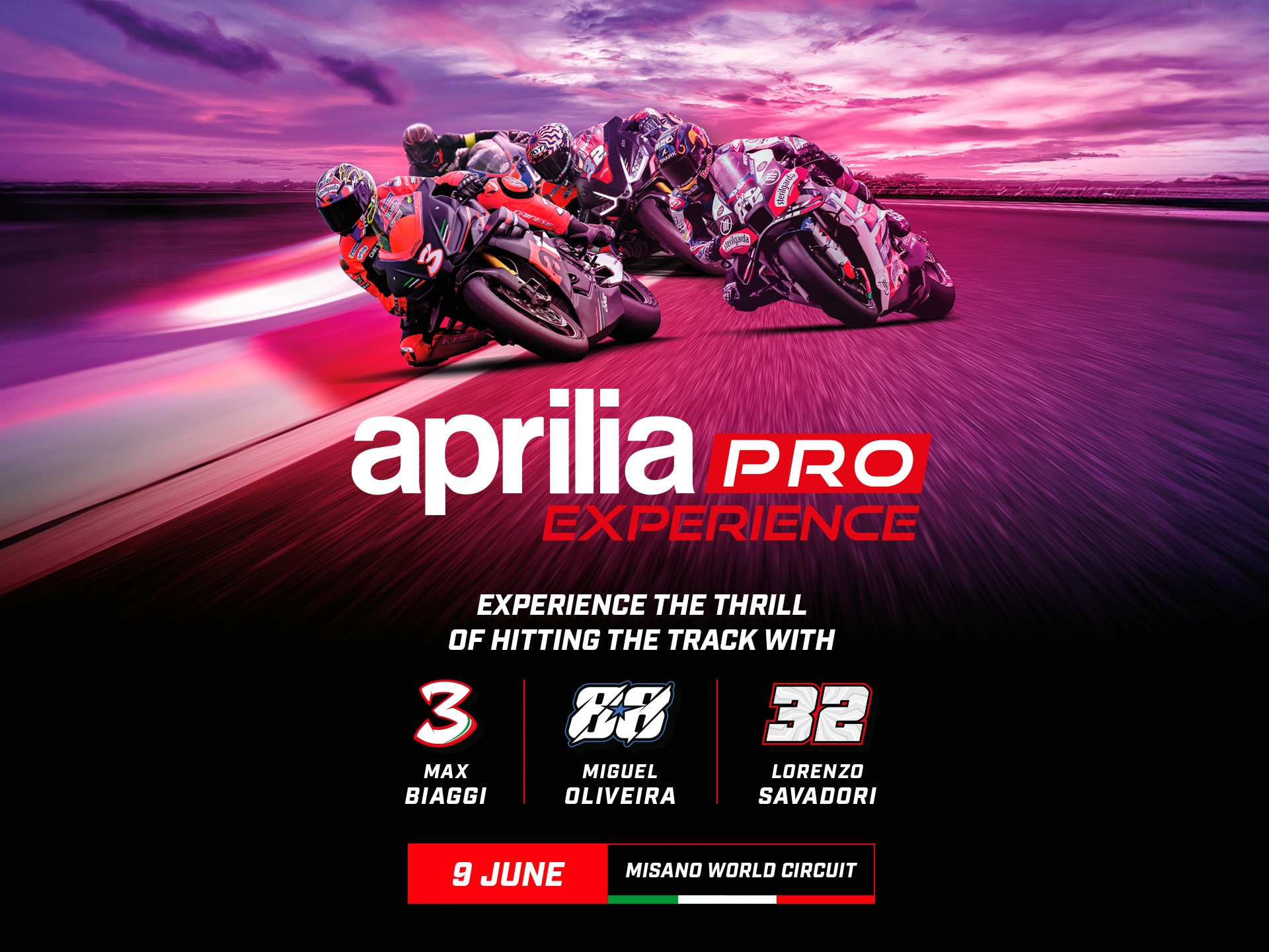 Aprilia Pro Experience – partilhe o circuito com os melhores pilotos do mundo