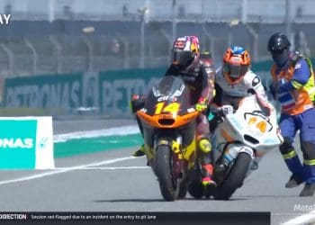 Vídeo: Imagens assustadoras, com Tony Arbolino atingido na perna por Zonta van der Goorbergh